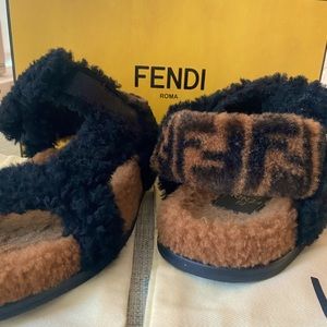 Fendi Sherling Sandals